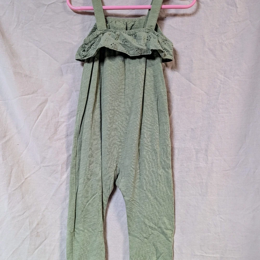 Sage Green Ruffled Romper - Picture 2 of 3
